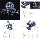 Maxbell 49Pcs/set Titanium Bicycle Screw Bolts For UT R8000 Bike Derailleur Black