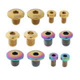 Maxbell 2 Titanium Bicycle Hydraulic Brake Cylinder Bolts Oil Disc Lid Screw Rainbow