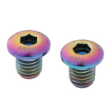 Maxbell 2 Titanium Bicycle Hydraulic Brake Cylinder Bolts Oil Disc Lid Screw Rainbow