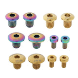 Maxbell 2 Titanium Bicycle Hydraulic Brake Cylinder Bolts Oil Disc Lid Screw Rainbow