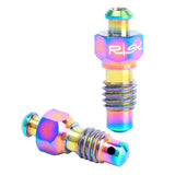 Maxbell 2Pcs Bike Hydraulic Disc Brake Exhaust Bolt Clip Filling Oil Screw Rainbow