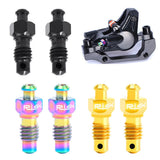Maxbell 2Pcs Bike Hydraulic Disc Brake Exhaust Bolt Clip Filling Oil Screw Rainbow