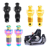 Maxbell 2Pcs Bike Hydraulic Disc Brake Exhaust Bolt Clip Filling Oil Screw Rainbow