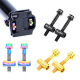Maxbell Mountain Bike Seatpost Screw Saddle Pipe Head Fixed Screw Black 30mm