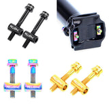 Maxbell Mountain Bike Seatpost Screw Saddle Pipe Head Fixed Screw Black 30mm