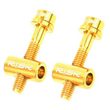 Maxbell Mountain Bike Seatpost Screw Saddle Pipe Head Fixed Screw Golden 30mm