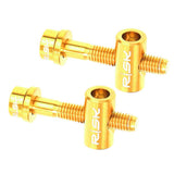 Maxbell Mountain Bike Seatpost Screw Saddle Pipe Head Fixed Screw Golden 30mm