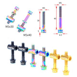 Maxbell Mountain Bike Seatpost Screw Saddle Pipe Head Fixed Screw Golden 30mm