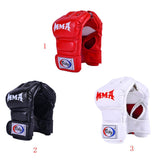 Maxbell Boxing Training Gloves Taekwondo MMA Punching Martial Half Finger Mitts Black