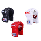 Maxbell Boxing Training Gloves Taekwondo MMA Punching Martial Half Finger Mitts Black