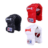 Maxbell Boxing Training Gloves Taekwondo MMA Punching Martial Half Finger Mitts Black