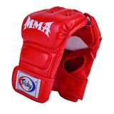 Maxbell Boxing Training Gloves Taekwondo MMA Punching Martial Half Finger Mitts Red