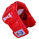 Maxbell Boxing Training Gloves Taekwondo MMA Punching Martial Half Finger Mitts Red