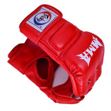 Maxbell Boxing Training Gloves Taekwondo MMA Punching Martial Half Finger Mitts Red