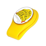 Maxbell Magnetic Golf Hat Clip Golf Ball Marker with Detachable Pattern Plate Yellow