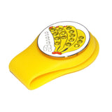 Maxbell Magnetic Golf Hat Clip Golf Ball Marker with Detachable Pattern Plate Yellow