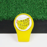 Maxbell Magnetic Golf Hat Clip Golf Ball Marker with Detachable Pattern Plate Yellow