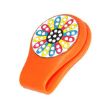 Maxbell Magnetic Golf Hat Clip Golf Ball Marker with Detachable Pattern Plate Orange