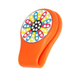 Maxbell Magnetic Golf Hat Clip Golf Ball Marker with Detachable Pattern Plate Orange