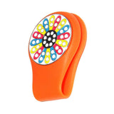 Maxbell Magnetic Golf Hat Clip Golf Ball Marker with Detachable Pattern Plate Orange