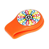 Maxbell Magnetic Golf Hat Clip Golf Ball Marker with Detachable Pattern Plate Orange