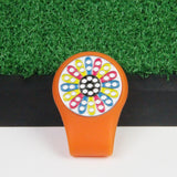 Maxbell Magnetic Golf Hat Clip Golf Ball Marker with Detachable Pattern Plate Orange