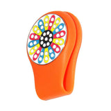 Maxbell Magnetic Golf Hat Clip Golf Ball Marker with Detachable Pattern Plate Orange