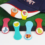 Maxbell Magnetic Golf Hat Clip Golf Ball Marker with Detachable Pattern Plate Orange