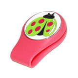 Maxbell Magnetic Golf Hat Clip Golf Ball Marker with Detachable Pattern Plate Pink