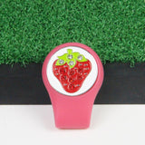 Maxbell Magnetic Golf Hat Clip Golf Ball Marker with Detachable Pattern Plate Pink