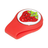 Maxbell Magnetic Golf Hat Clip Golf Ball Marker with Detachable Pattern Plate Red