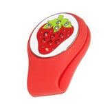 Maxbell Magnetic Golf Hat Clip Golf Ball Marker with Detachable Pattern Plate Red