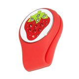 Maxbell Magnetic Golf Hat Clip Golf Ball Marker with Detachable Pattern Plate Red