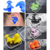 Maxbell Swimming Ear Plug Silicone Ears Plugs Hearing Protector with Case Black