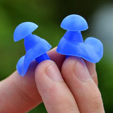 Maxbell Swimming Ear Plug Silicone Ears Plugs Hearing Protector with Case Blue