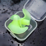 Maxbell Swimming Ear Plug Silicone Ears Plugs Hearing Protector with Case Green