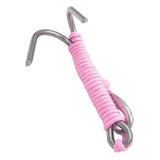 Maxbell Scuba Diving Dual Reef Hook Dual Hook with 1.2m Line Bolt Snap Clip Pink