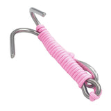 Maxbell Scuba Diving Dual Reef Hook Dual Hook with 1.2m Line Bolt Snap Clip Pink