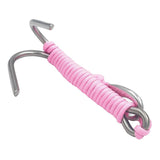 Maxbell Scuba Diving Dual Reef Hook Dual Hook with 1.2m Line Bolt Snap Clip Pink