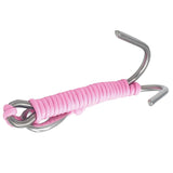 Maxbell Scuba Diving Dual Reef Hook Dual Hook with 1.2m Line Bolt Snap Clip Pink