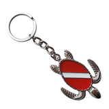 Maxbell Zinc Alloy Diving Flag Sea Turtle Key Chain Holder Keyring Keychain Bag Tag