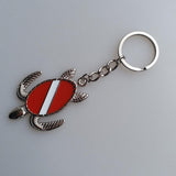 Maxbell Zinc Alloy Diving Flag Sea Turtle Key Chain Holder Keyring Keychain Bag Tag