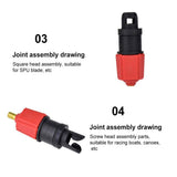 Maxbell 4 in 1 Inflatable Boat Kayak Pump Valve Adapter SUP Airbed Swim Ring Adaptor