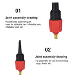 Maxbell 4 in 1 Inflatable Boat Kayak Pump Valve Adapter SUP Airbed Swim Ring Adaptor