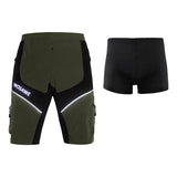 Maxbell 2 in 1 Cycling Shorts Gel Padded Underwear Liner Loose Fit Half Pants S