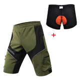 Maxbell 2 in 1 Cycling Shorts Gel Padded Underwear Liner Loose Fit Half Pants S