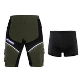 Maxbell 2 in 1 Cycling Shorts Gel Padded Underwear Liner Loose Fit Half Pants S
