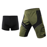 Maxbell 2 in 1 Cycling Shorts Gel Padded Underwear Liner Loose Fit Half Pants S
