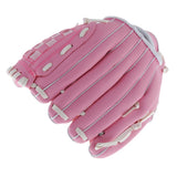 Maxbell Left Handed Softball Glove Leather Wear-resistant Youth Baseball Mitt Pink