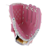 Maxbell Left Handed Softball Glove Leather Wear-resistant Youth Baseball Mitt Pink
